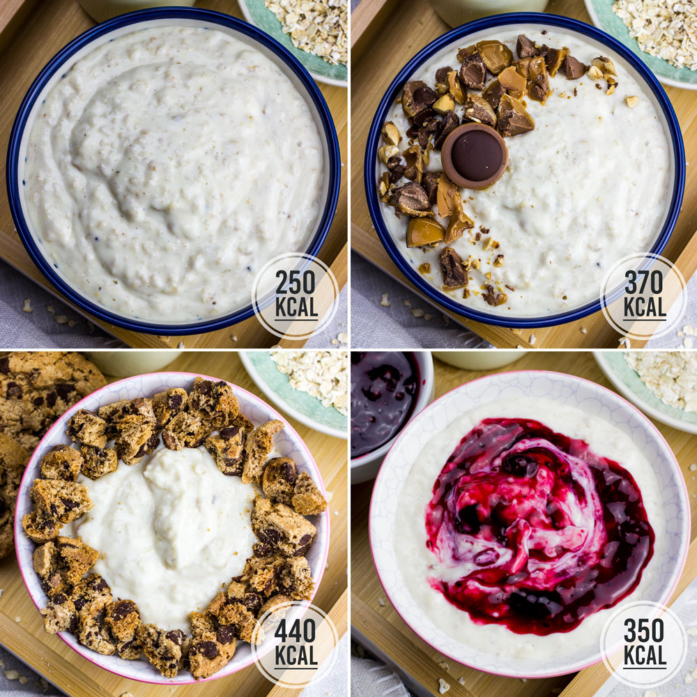 Cremige, kalorienarme und sattmachende Pudding Oats. Das Grundrezept hat nur 250 Kalorien und lässt sich mit vielen leckeren Toppings ganz variabel gestalten. Kalorienarmes Frühstück. Gesundes und kalorienarmes Kochen. Schnelle und einfache Rezepte zum Abnehmen. - kaloriengeniessen.de #puddingoats #oats #haferbrei #frühstück #gesund #kalorienarmerezepte #kaloriengeniessen #rezeptezumabnehmen