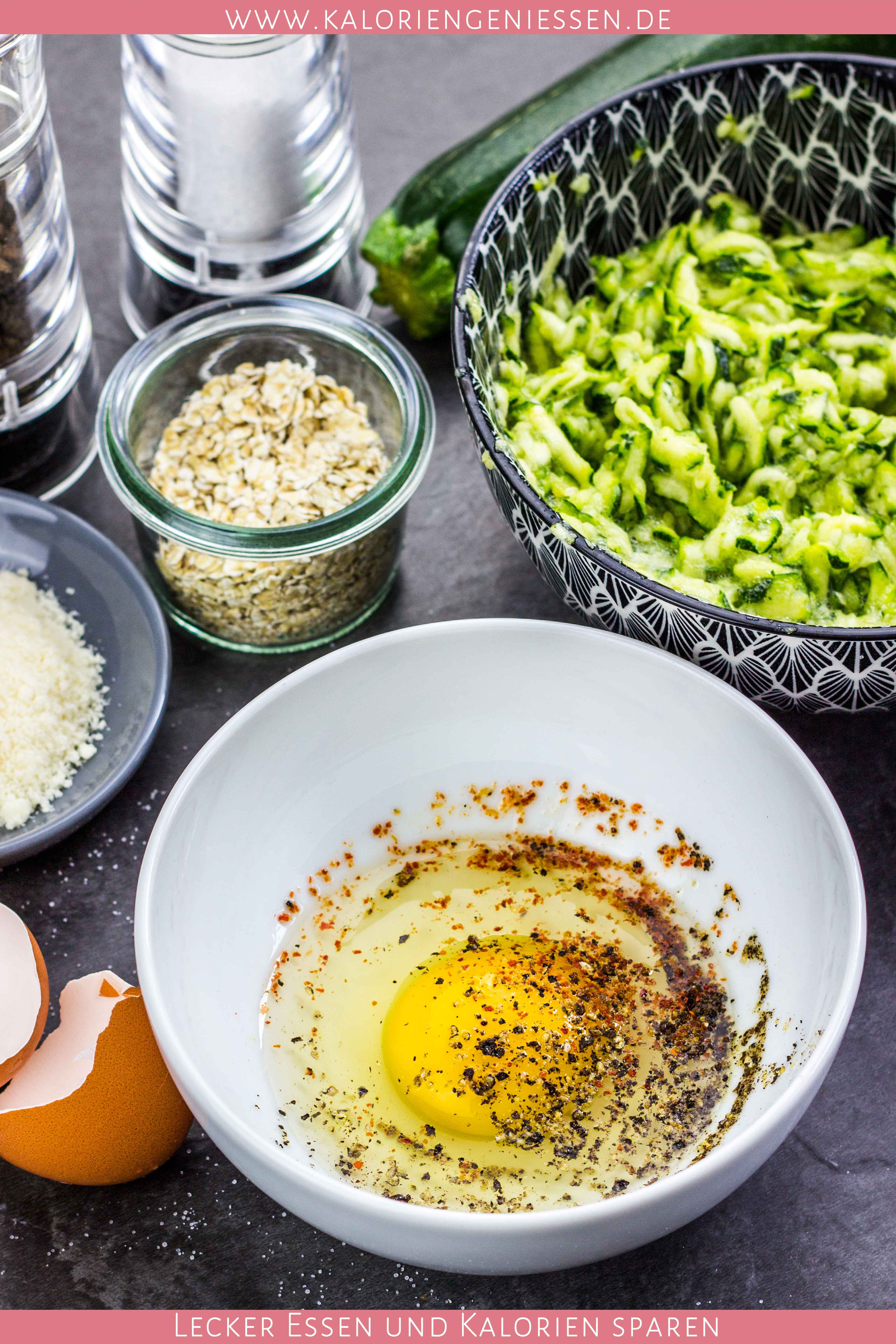 Gesunde Und Einfache Zucchini Puffer Mit Haferflocken Kalorien Geniessen