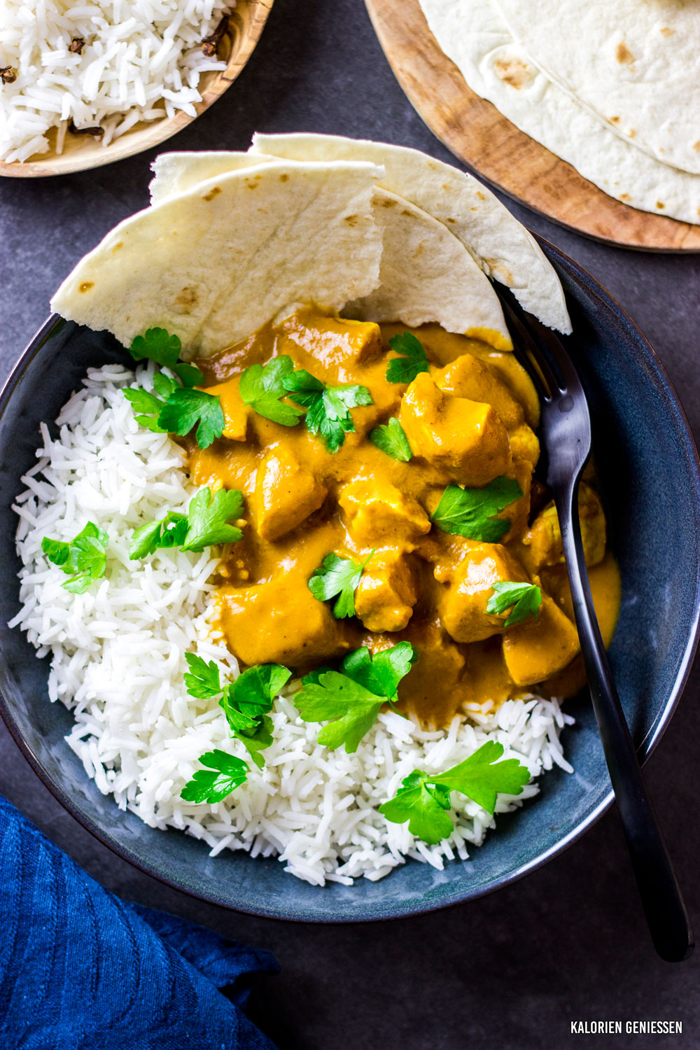 Indisches Hähnchen Curry mit Reis (kalorienarm, schnell und einfach ...