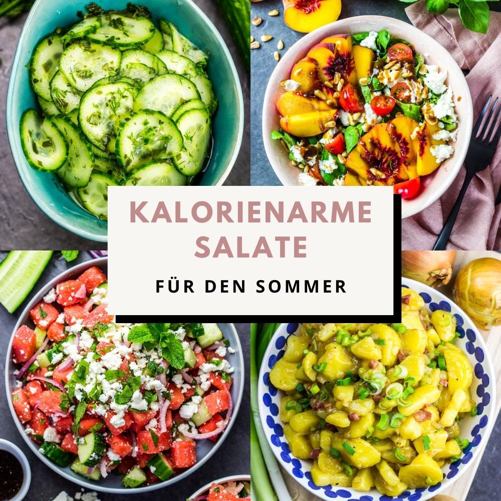 Diese 19 leckeren und kalorienarmen Salat-Rezepte bringen dich erfrischt durch den Sommer - zum Grillen, als Hauptgericht oder zum Mitnehmen. kaloriengeniessen.de #dressing #salatsoße #ideen #bowl #gesund #kaloriengeniessen #rezeptezumabnehmen