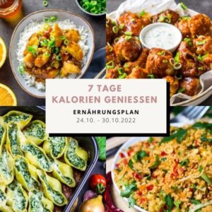 Kalorienarmer Ernährungsplan zum Abnehmen | 24.10.- 30.10.2022