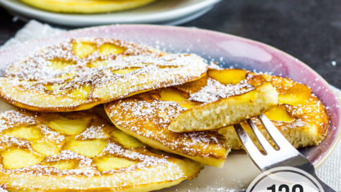 Super Fluffige Buttermilch Pfannkuchen Mit Apfel Kalorienarm Ohne Butter Oder Ol Kalorien Geniessen